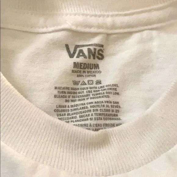 VANS 💥SALE!💥 Classic Cotton Men’s Size T-Shirt White Grey Logo VN000LFLY2Q - Picture 6 of 6